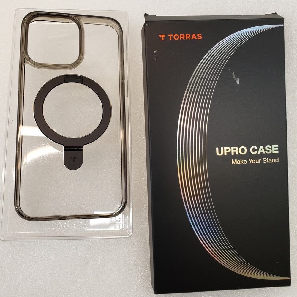 TORRAS Ostand Magnetic Kickstand Case for iPhone 15 Pro Max Titanium Grey